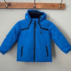 Spyder 3T Toddler Mini Flyte Jacket Turkish Sea Black